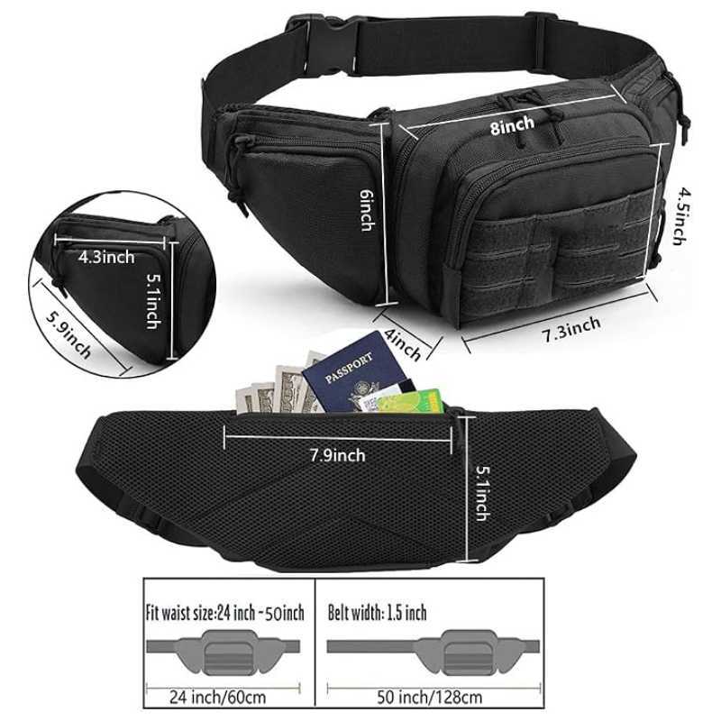 Sac banane imperméable Molle E - Edc Concealed Carry Fanny Pack avis et prix