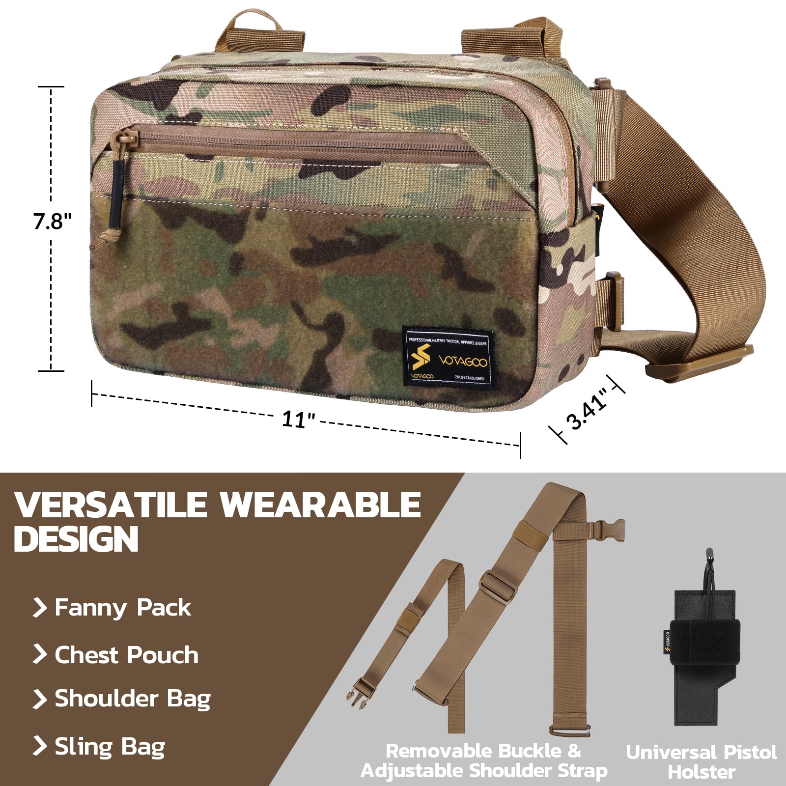 Sac banane tactique, sac à ban - Edc Concealed Carry Fanny Pack avis et prix